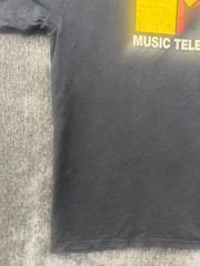 Vintage MTV Music Television T Shirt Mens Large Black Graphic Print Logo Cotton