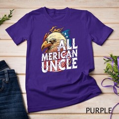 Mens All Merican Uncle 4th of July Day Eagle USA Flag American Unisex T-shirt