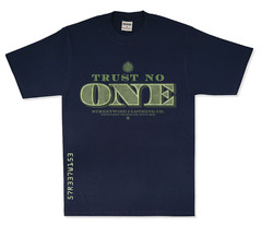 streetwise TRUST NO ONE Graphic T-Shirt Black & Blue M-5XL