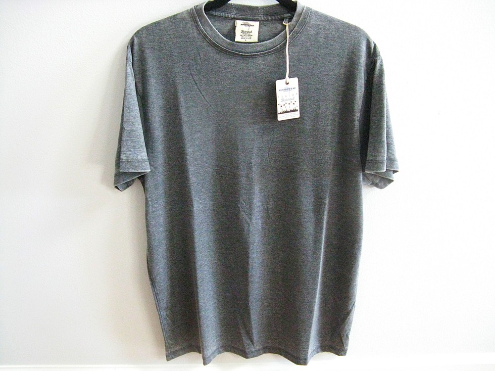 Men’s Gray Soft Pullover Tee Sz L by Seniorwear Collection Senior Burnout NWT