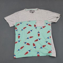 Knocker Bocker Shirt Mens Medium M Short Sleeve Vintage Popsicle Print Blue *