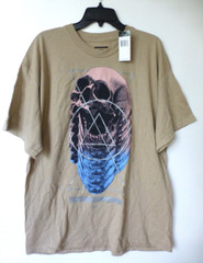 Sean John T Shirt Mens Large Beige Classic Fit Evolving Skull Crew Neck New L