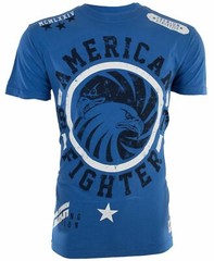 AMERICAN FIGHTER Bradley Eagle Blue Athletic Mens Crewneck T-shirt L-3XL NWT
