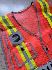 VTG MTA NYC TRANSIT NEW YORK CITY BUS TRAIN SAFETY VEST SHIRT UNIFORM NYPD GIFT!
