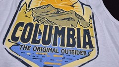 Columbia Men’s Outdoor Graphic White Tank Top Black Sleeveless Sports