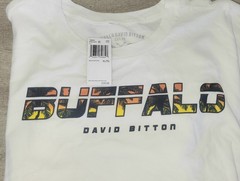 Buffalo Jeans By David Bitton White Palm Tree Logo T Tee Shirt Men’s Size XL NWT