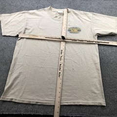 Vintage Panama Jack Shirt Mens Large Beige Double Sided Graphic Beach Tee 90s