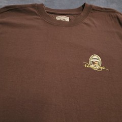 Panama Jack Brown Short Sleeve Paradise Found Large Shirt Parrot Logo