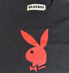 PLAYBOY by PacSun T-Shirt Mens Medium Black w/Red Logo Long Sleeve Casual Soft