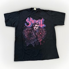 Port & Company Ghost Bouquet IV Classic T-Shirt XL Black Purple Pink Graphic