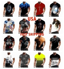 Men T Shirt Streetwear Graphic Print Short Sleeve Casual Novelty Classic Fit Tee