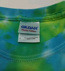 New Tie Dye Men’s T-Shirt Blue Green Adult Large Multicolor Summer Spider