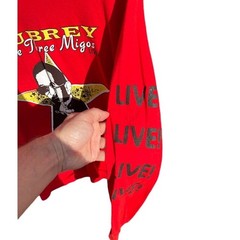 Drake Migos Aubrey Three Migos Live 2018 red long sleeve shirt Size Medium