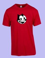 MEN WOMENS TEE TSHIRT FELIX THE CAT FACE HAPPY FRIEND CARTOON FUN COOL GIFT NEW