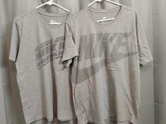 LOT OF 2 MENS THE NIKE TEE SHIRTS GRAY BOTH SIZE XL