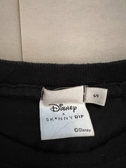 Disney x Skinny Dip Bambi T Shirt Black Small Oversized Collab Disneyland