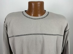 Vintage 90s Waffle-Knit Shirt XXL Tight Fit Contrast Stitch Heavy Cotton MOST