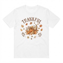Thankful Autumn Harvest Cornucopia Thanksgiving Season T-shirt