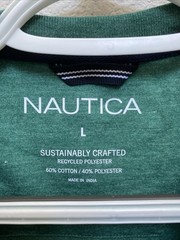 NEW Nautica Mens Green T-Shirt Large Crew Neck Short Sleeve NWT $24.50