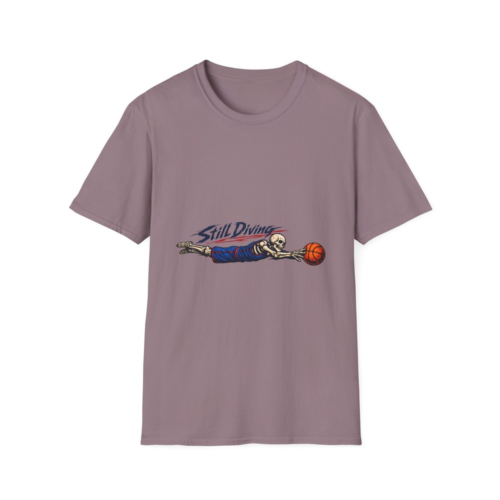 Skeleton Basketball Hustle Dive Action Sports Street Unisex Softstyle T-Shirt