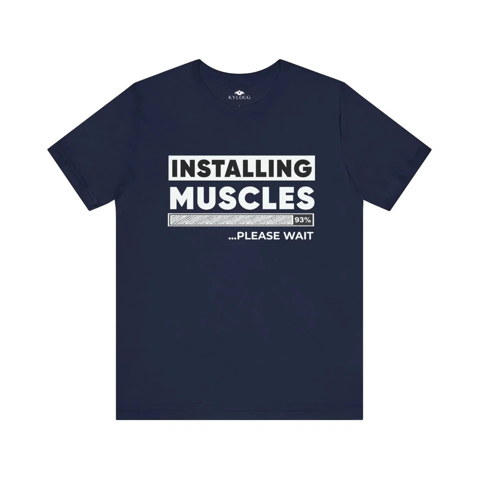 Round Neck Short Sleeve T-Shirt: Unisex Gym Exercise Motivation Print