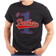 Sports Number 1 Father Day Family Dad Love Mens Casual Crewneck T Shirts Tees