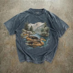 Mallard Ducks Vintage Comfort Tee Shirt Unisex Wildlife Bird
