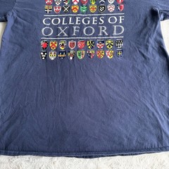 Vintage Oxford University Shirt Tee Mens Large College Crests England 90s Vtg SS