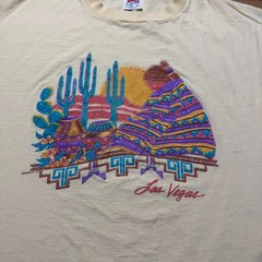 Vintage 90s Las Vegas Southwestern Native Tribal Boho Souvenir T-Shirt USA – XL