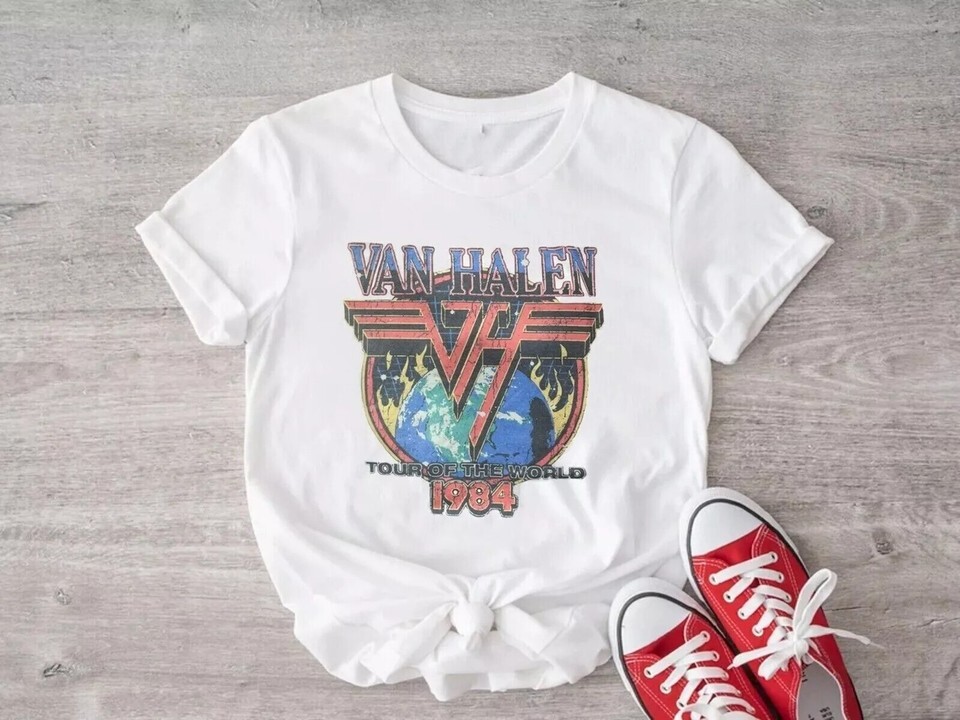 Van Halen 1984 Music Tour Rock Band 80s Vintage Tour Of The World Gifts T-Shirt