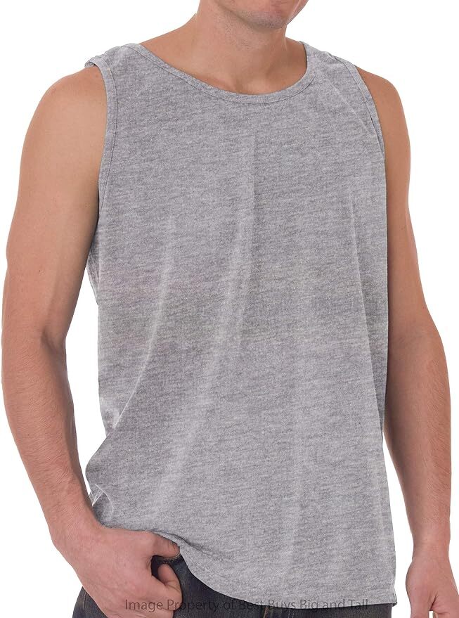 NWT 10X 10X Big and Tall Tank Top in Gray by Foxfire