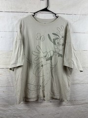 DISNEY MENS Xl GOOFY “THE UNDERDOG ALWAYS COMES OUT ON TOP” T-SHIRT Stain