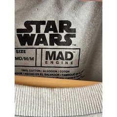 Star Wars Gray Long Sleeve Crew Neck Cotton Shirt Men’s Size M NWT