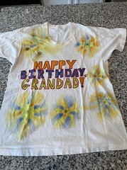 Vintage Happy Birthday Gradad Graphic T Shirt Homemade Single Stitch