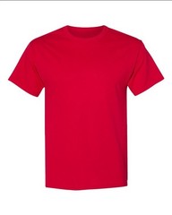 Hanes 5170 5XL EcoSmart Crewneck Short Sleeve Tee Pit to Pit 31″ Deep Red