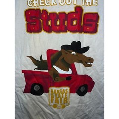 2009 Kansas State Fair Check Out The Studs Horse Shirt 2000s L Large