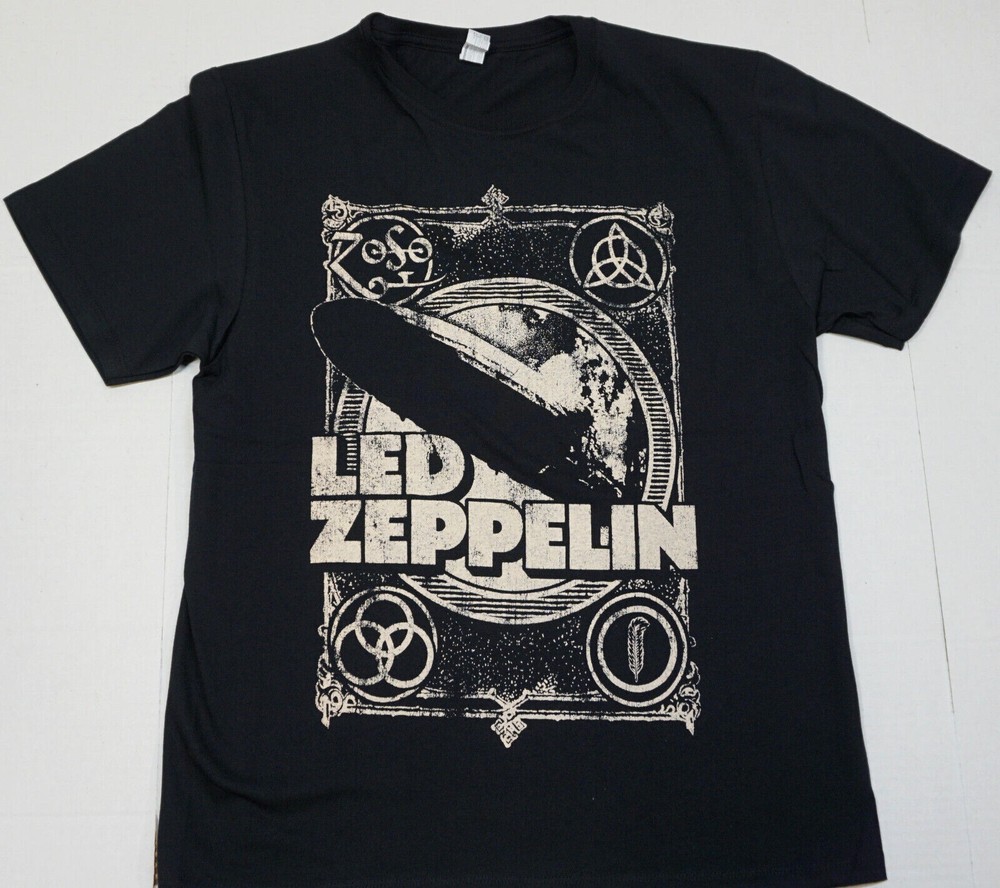 Led Zeppelin T-shirt Classic Rock Plant Paige Bonham JPJ Tee Men’s Black New
