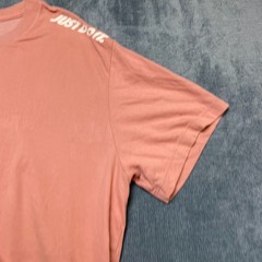 Nike Dri Fit T-Shirt Mens XL Pink Swoosh Logo Everyday Wear Outdoor Casual Tee