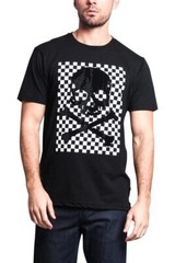 NWT Victorious Men’s Checkered Skull TEE T-Shirt TS7126