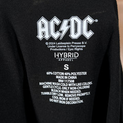 AC/DC Men’s Small Black Yellow Retro High Voltage Tank Top Sleeveless T-Shirt