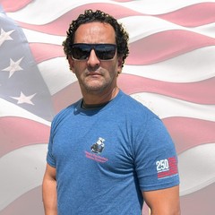 250th Anniversary Patriotic Men’s Blue T-Shirt