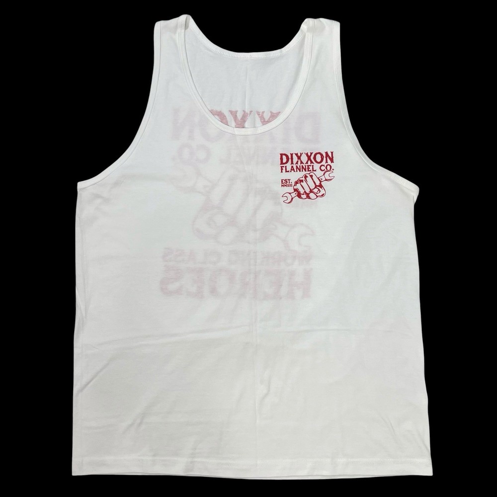 NWOT Dixxon Flannel Co WORKING CLASS HEROES White Tank Top Men’s XL ? No Tag NEW