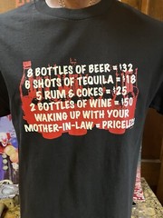 Vintage Priceless Waking Up With Your Mother In Law Black Lg T Shirt