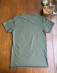 Civil Regime T Shirt “Garden of Dreams” angelic cherubs Olive Green Small