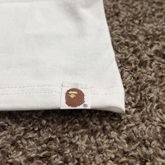 A Bathing Ape BAPE Baby Milo Men’s M White/Blue Logo Graphic Tee Shirt