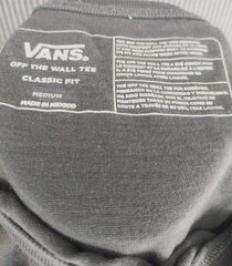 VANS T – Shirt Dark Grey SS Cotton Men’s Medium Neon Green Red Yellow Graphic