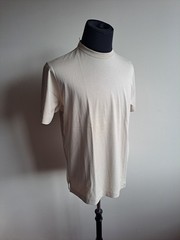 NEW Left Coast Tee Men’s Short Sleeve Pima Cotton Beige T-Shirt Top Size M