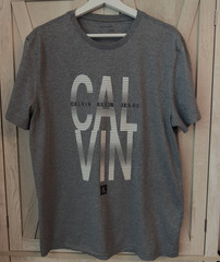 Calvin Klein Jeans Graphic T-Shirt Large Heather Gray