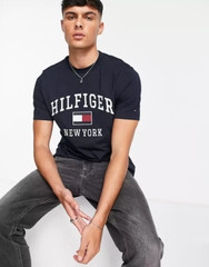 Tommy Hilfiger modern varsity logo cotton t-shirt New York embroidery LOGO