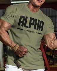 133. Alpha Funny Motivational Workout Gym T-Shirt for Men